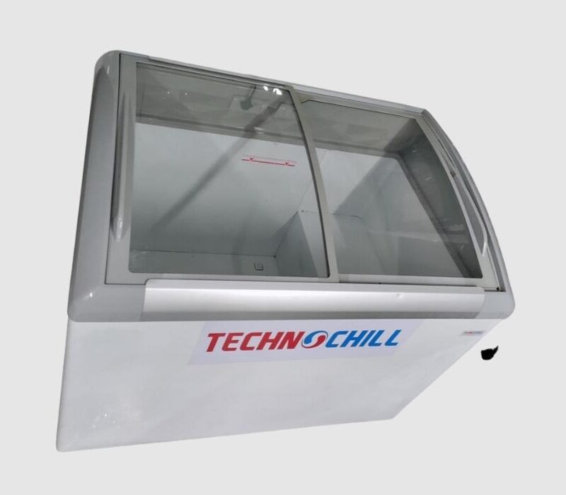 Curved Glass Deep Freezer